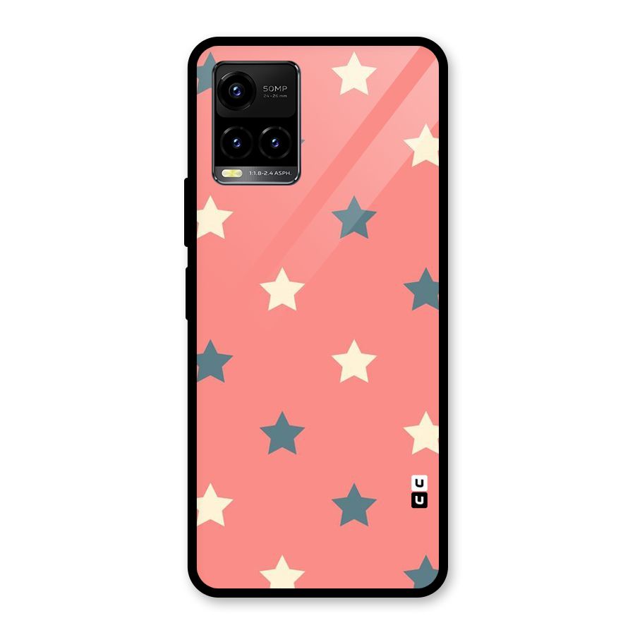 Diagonal Stars Glass Back Case for Vivo Y21A