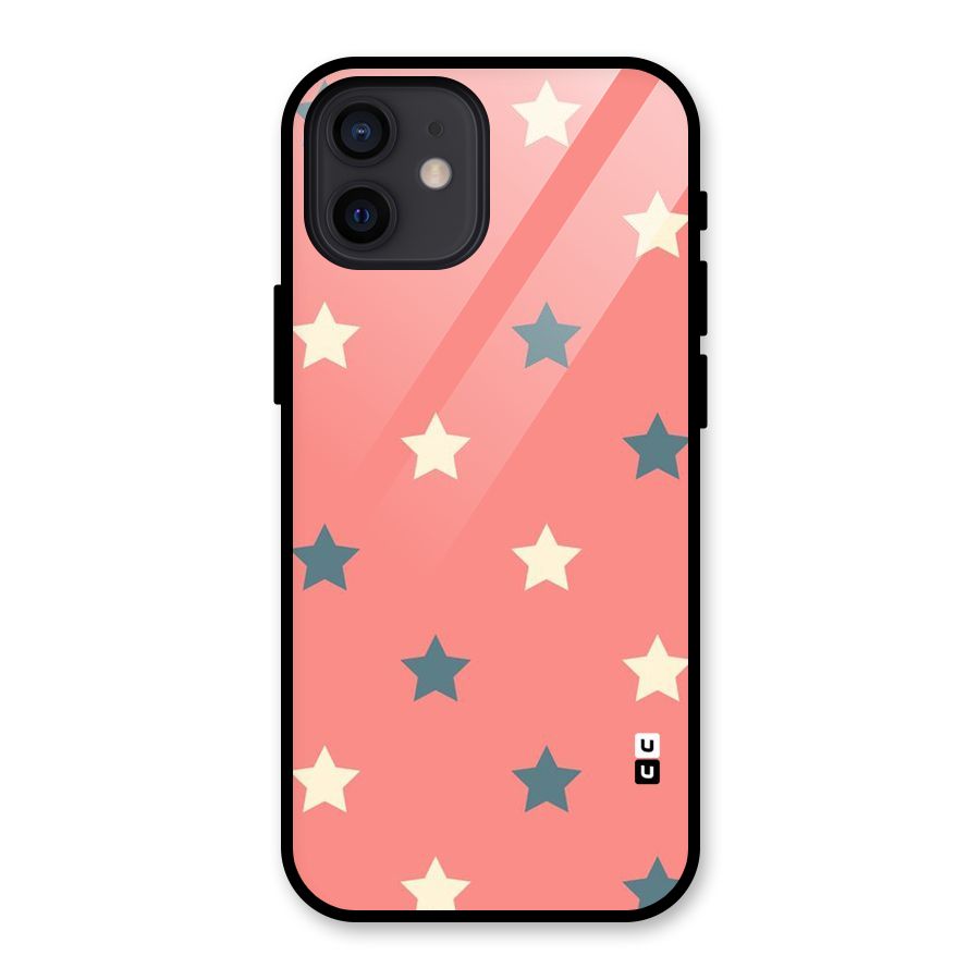 Diagonal Stars Glass Back Case for iPhone 12