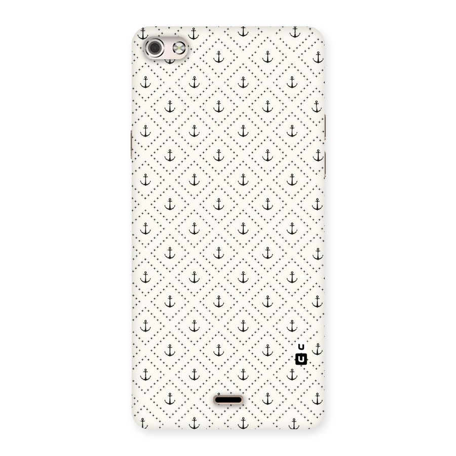 Diamond Anchor Design Back Case for Micromax Canvas Silver 5