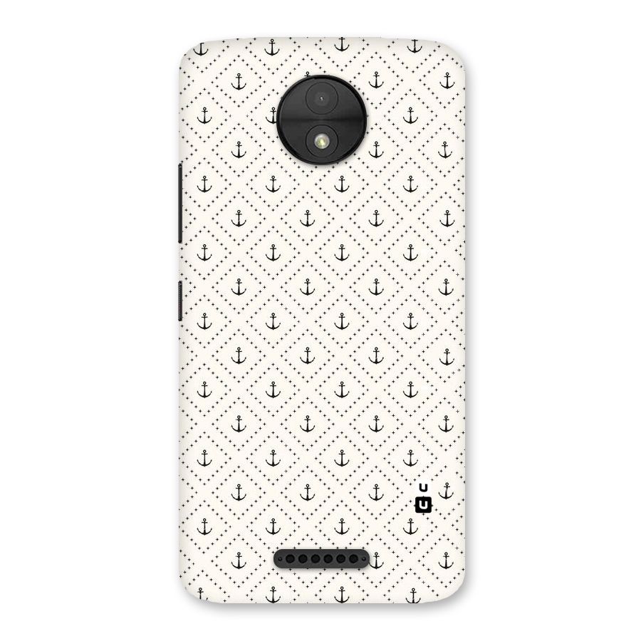 Diamond Anchor Design Back Case for Moto C