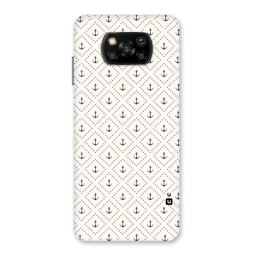 Diamond Anchor Design Back Case for Poco X3
