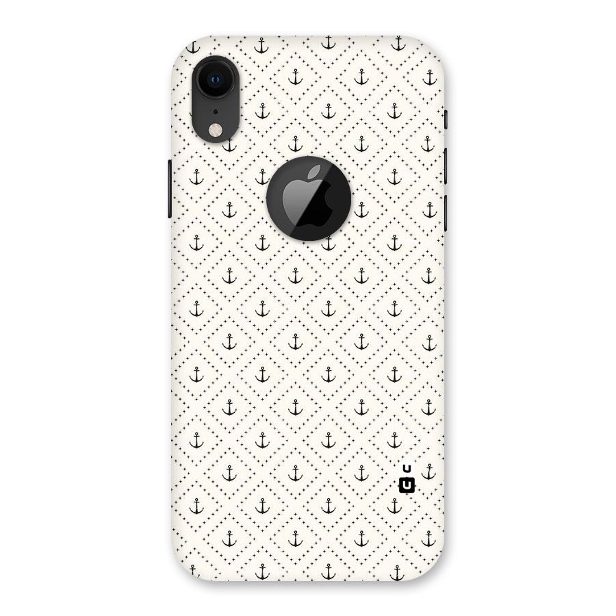 Diamond Anchor Design Back Case for iPhone XR Logo Cut