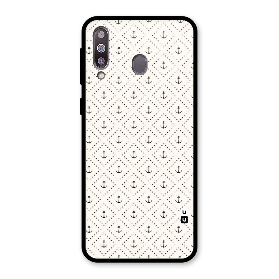Diamond Anchor Design Glass Back Case for Galaxy M30