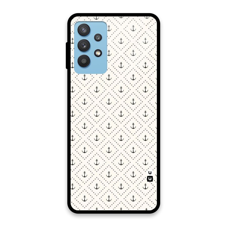 Diamond Anchor Design Glass Back Case for Galaxy M32 5G
