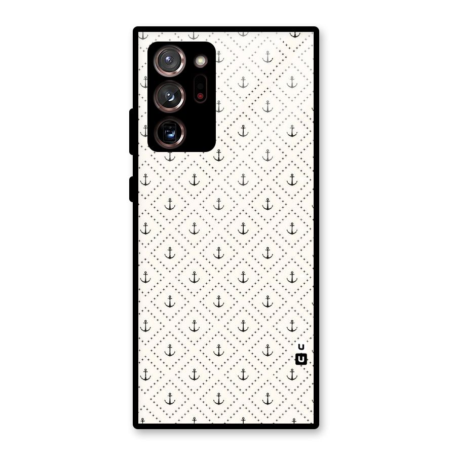 Diamond Anchor Design Glass Back Case for Galaxy Note 20 Ultra