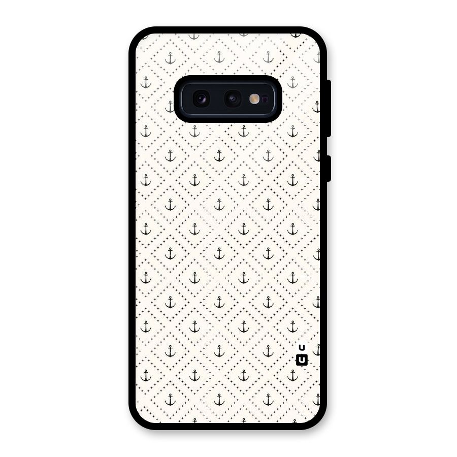 Diamond Anchor Design Glass Back Case for Galaxy S10e