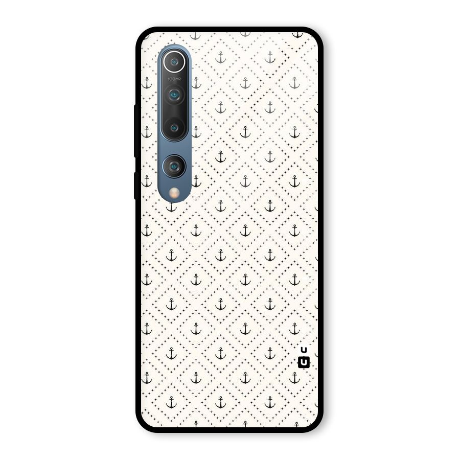 Diamond Anchor Design Glass Back Case for Mi 10