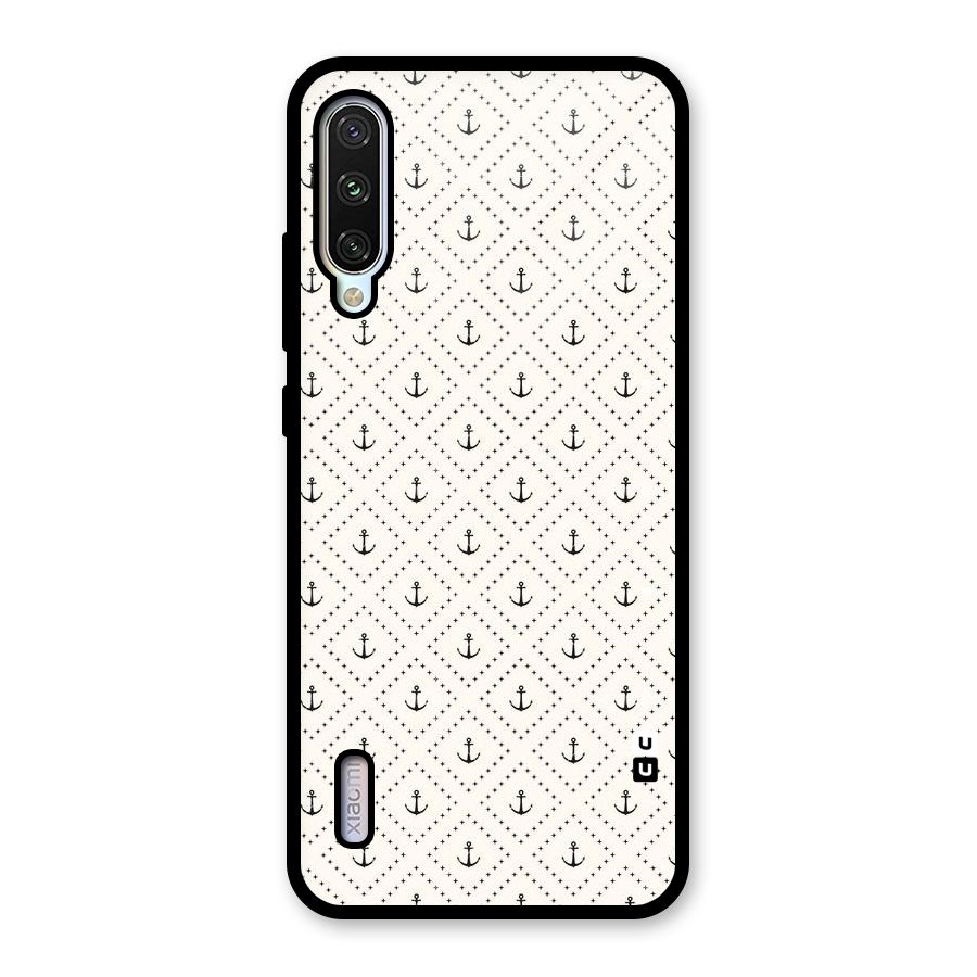Diamond Anchor Design Glass Back Case for Mi A3