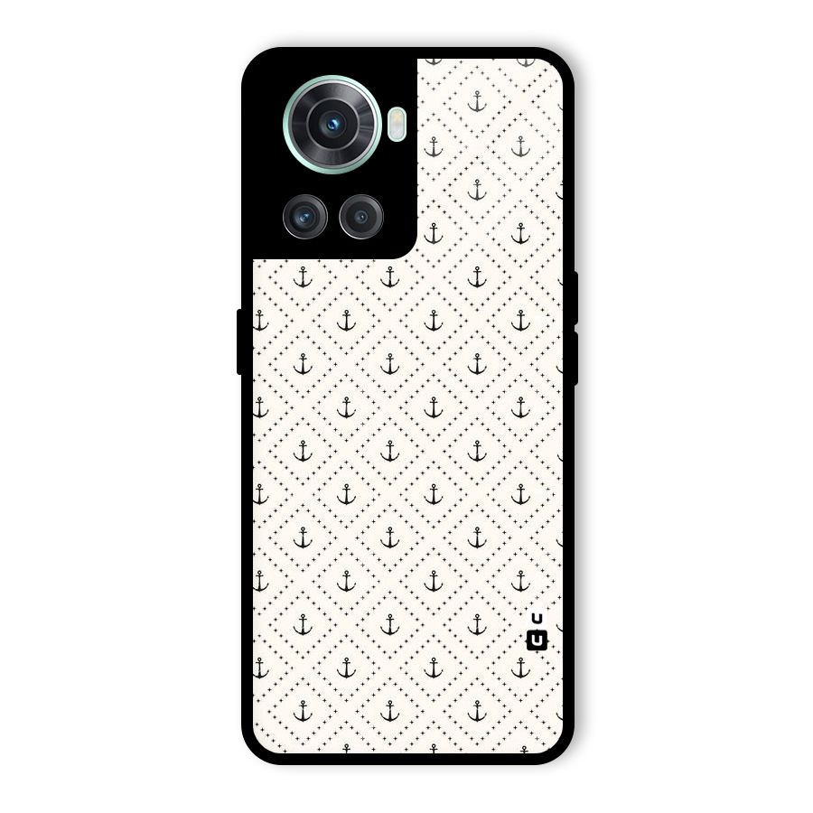 Diamond Anchor Design Glass Back Case for OnePlus 10R