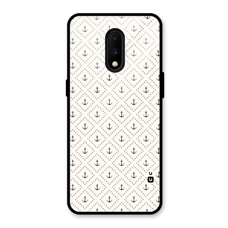 Diamond Anchor Design Glass Back Case for OnePlus 7