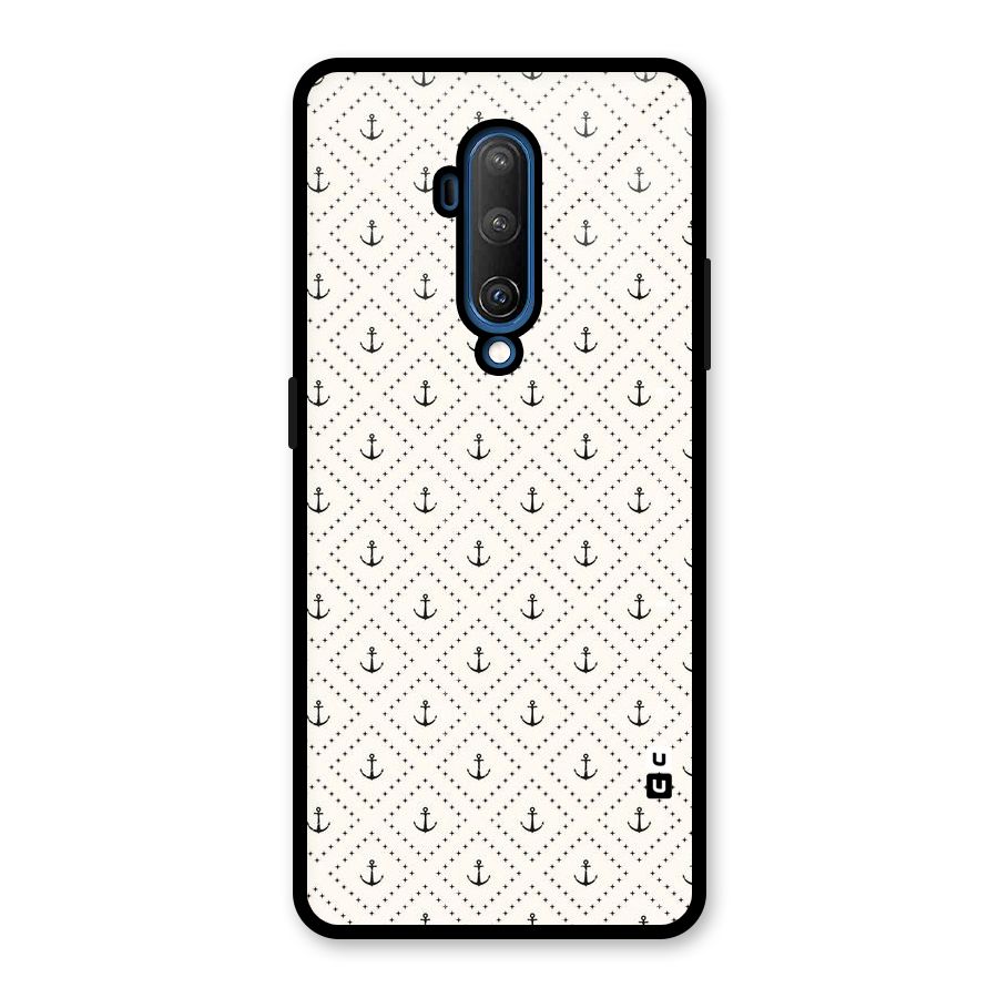 Diamond Anchor Design Glass Back Case for OnePlus 7T Pro