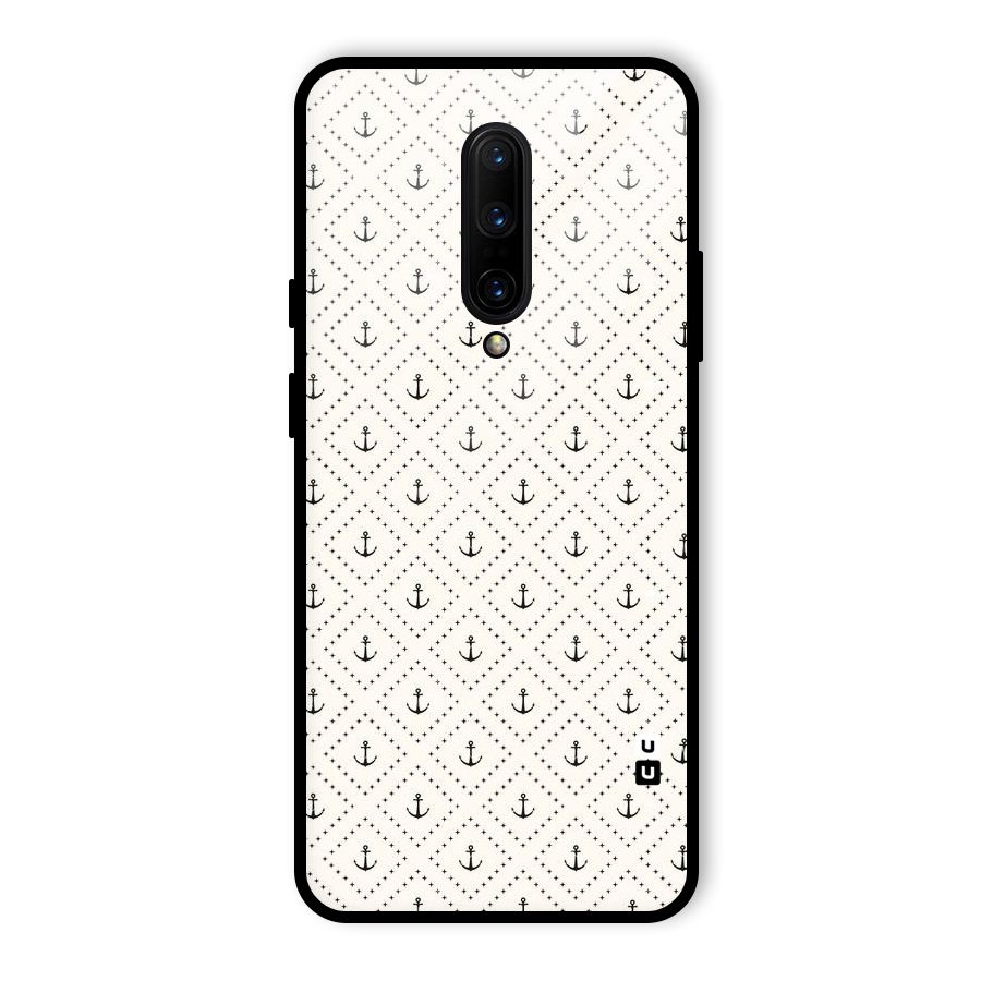 Diamond Anchor Design Glass Back Case for OnePlus 7 Pro