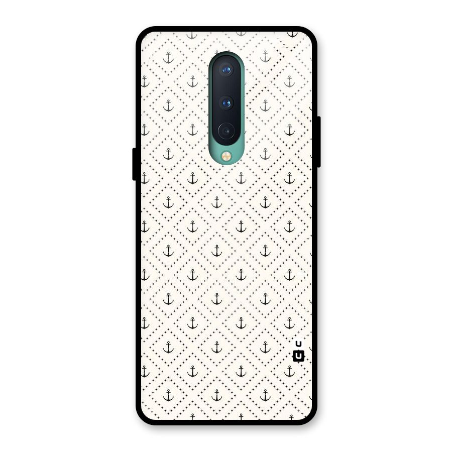 Diamond Anchor Design Glass Back Case for OnePlus 8