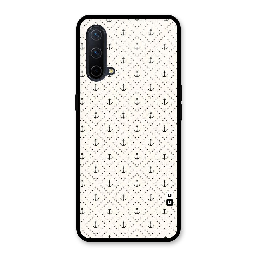 Diamond Anchor Design Glass Back Case for OnePlus Nord CE 5G