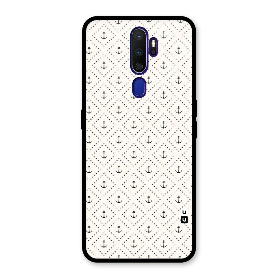 Diamond Anchor Design Glass Back Case for Oppo A9 (2020)