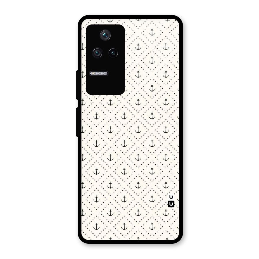 Diamond Anchor Design Glass Back Case for Poco F4 5G