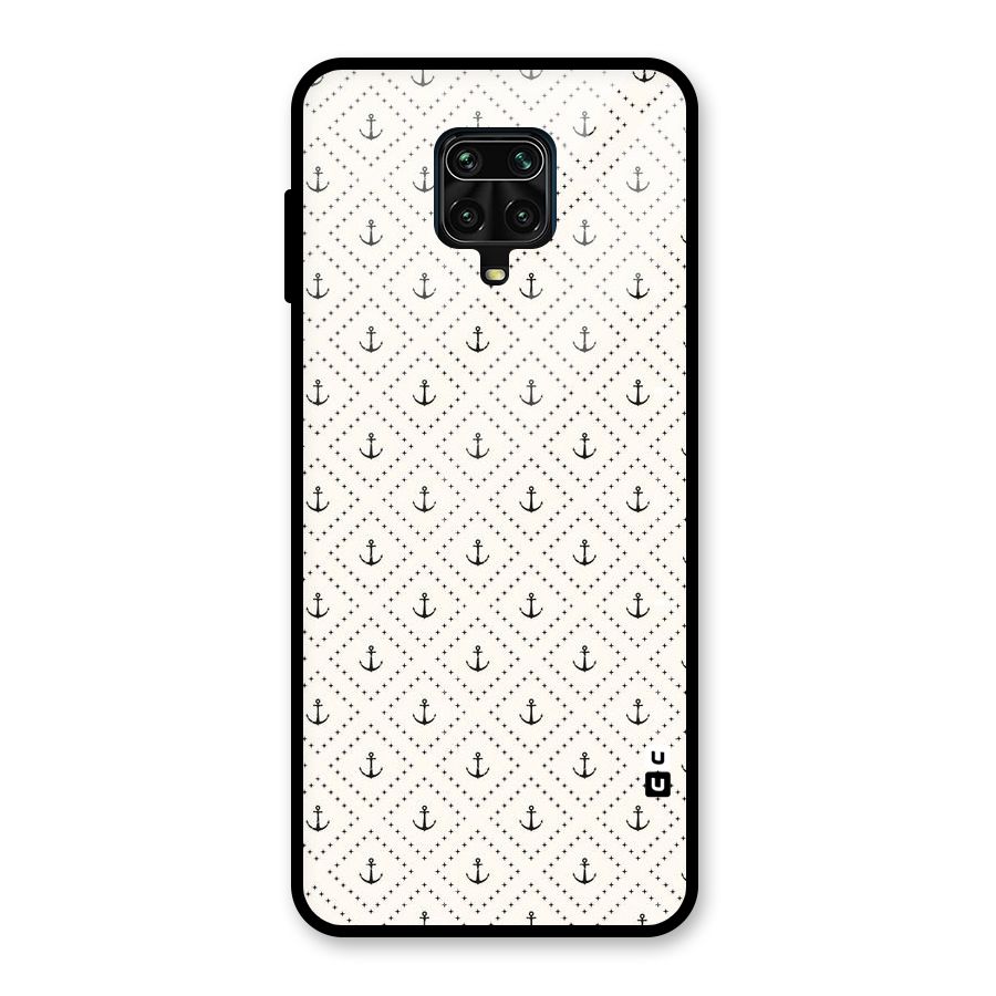 Diamond Anchor Design Glass Back Case for Poco M2 Pro