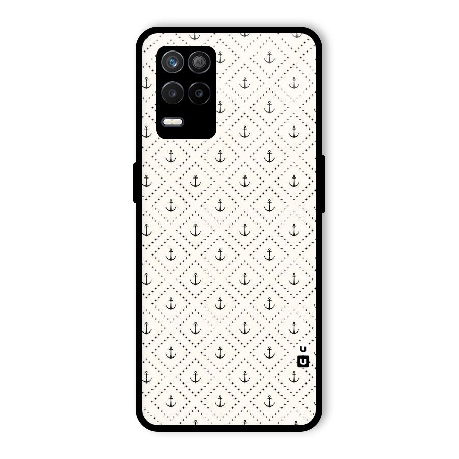 Diamond Anchor Design Glass Back Case for Realme 9 5G