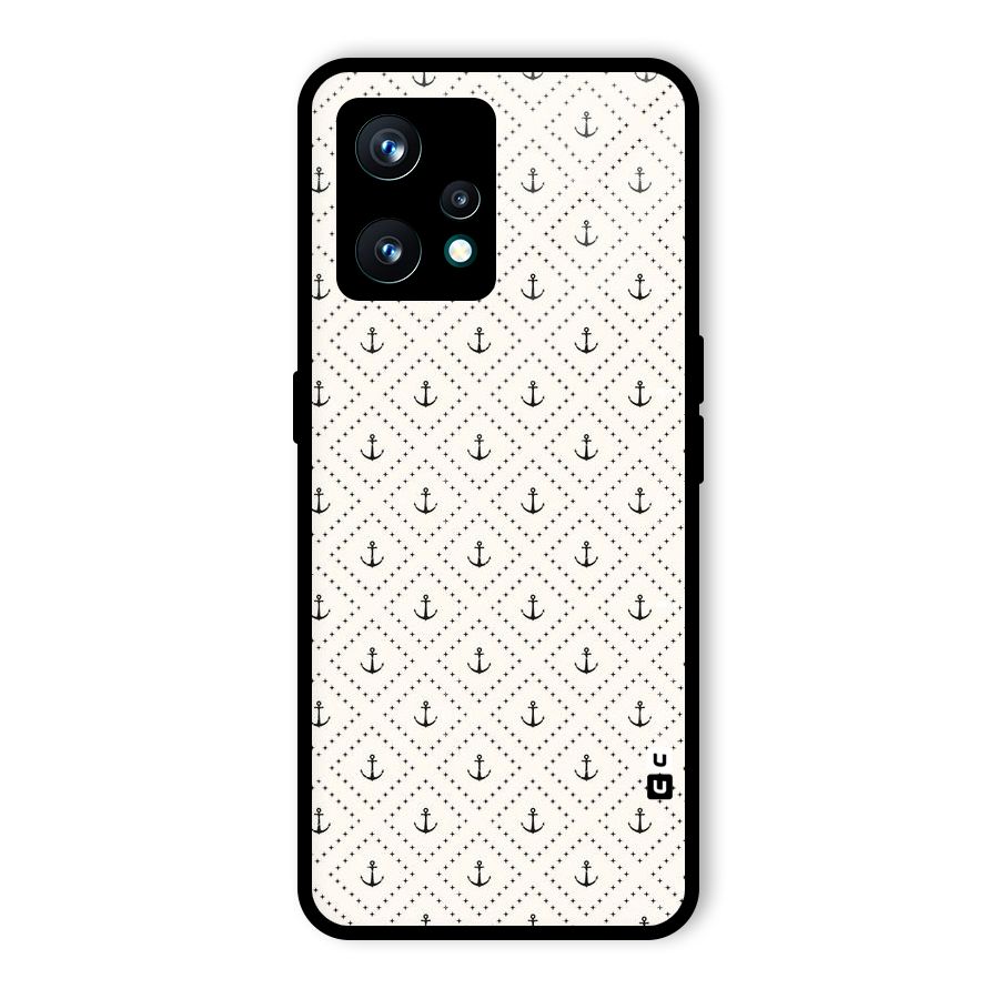 Diamond Anchor Design Glass Back Case for Realme 9 Pro Plus 5G