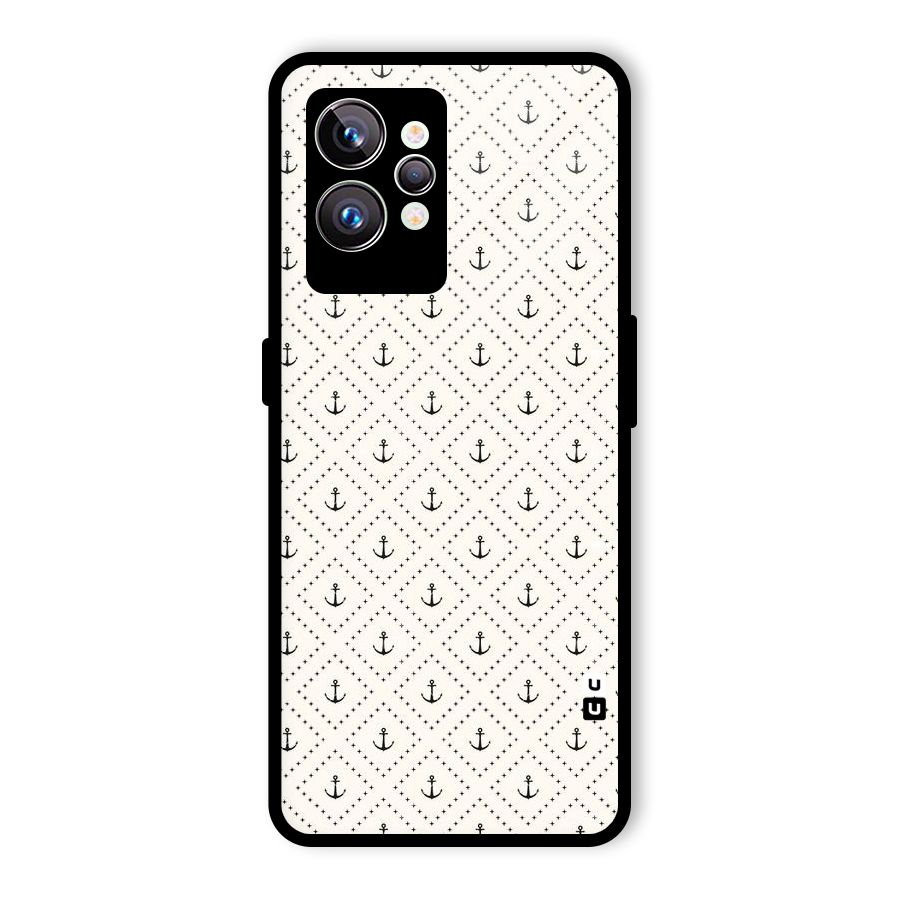 Diamond Anchor Design Glass Back Case for Realme GT2 Pro
