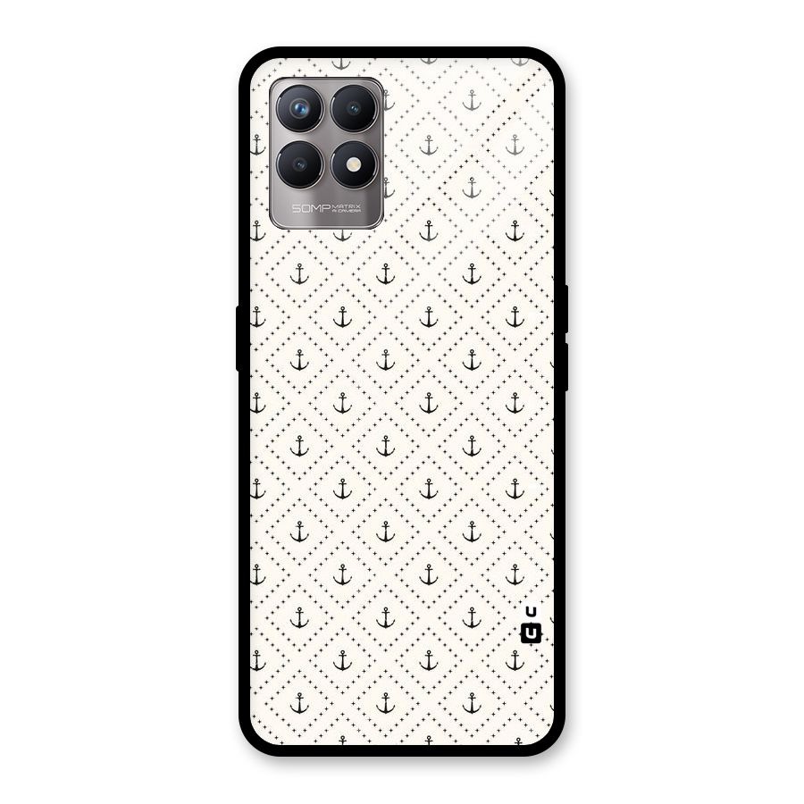 Diamond Anchor Design Glass Back Case for Realme Narzo 50