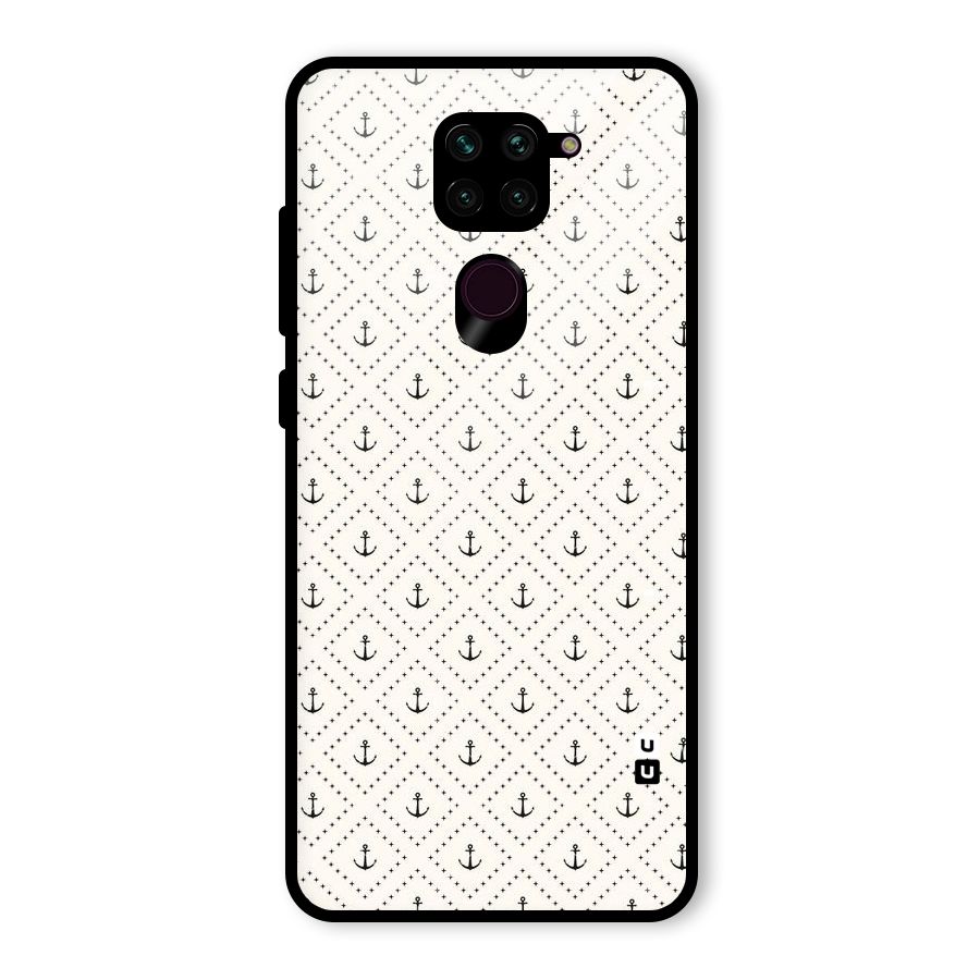 Diamond Anchor Design Glass Back Case for Redmi Note 9