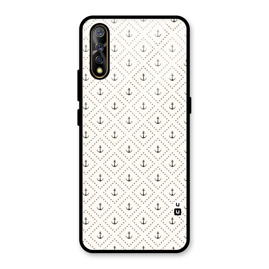 Diamond Anchor Design Glass Back Case for Vivo S1