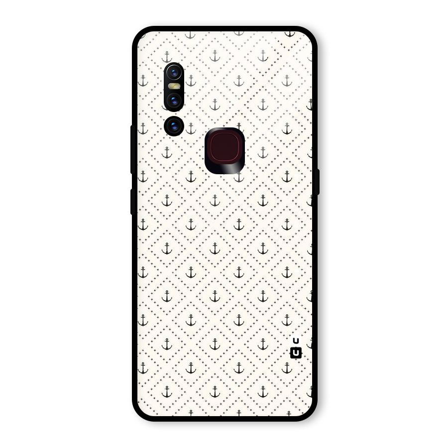 Diamond Anchor Design Glass Back Case for Vivo V15