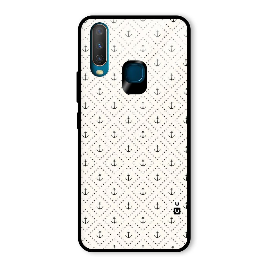 Diamond Anchor Design Glass Back Case for Vivo Y15