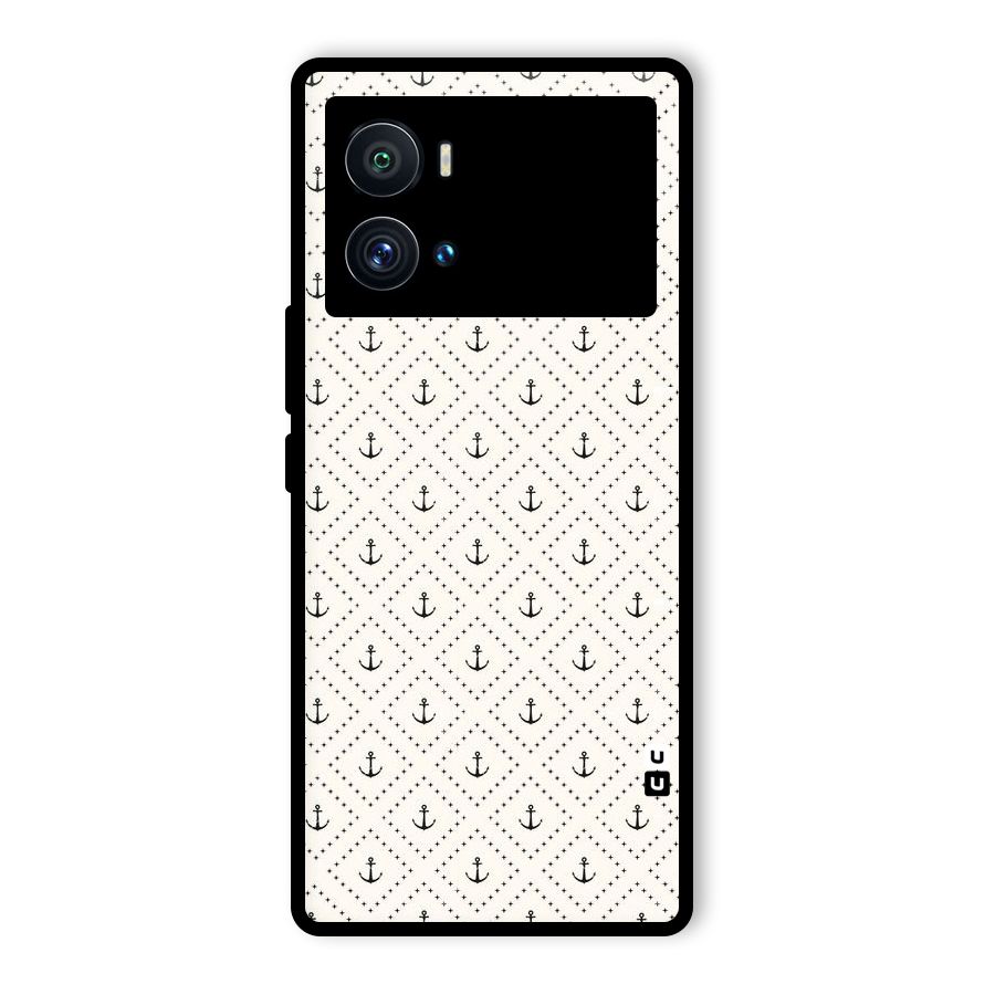 Diamond Anchor Design Glass Back Case for Vivo iQOO 9 Pro