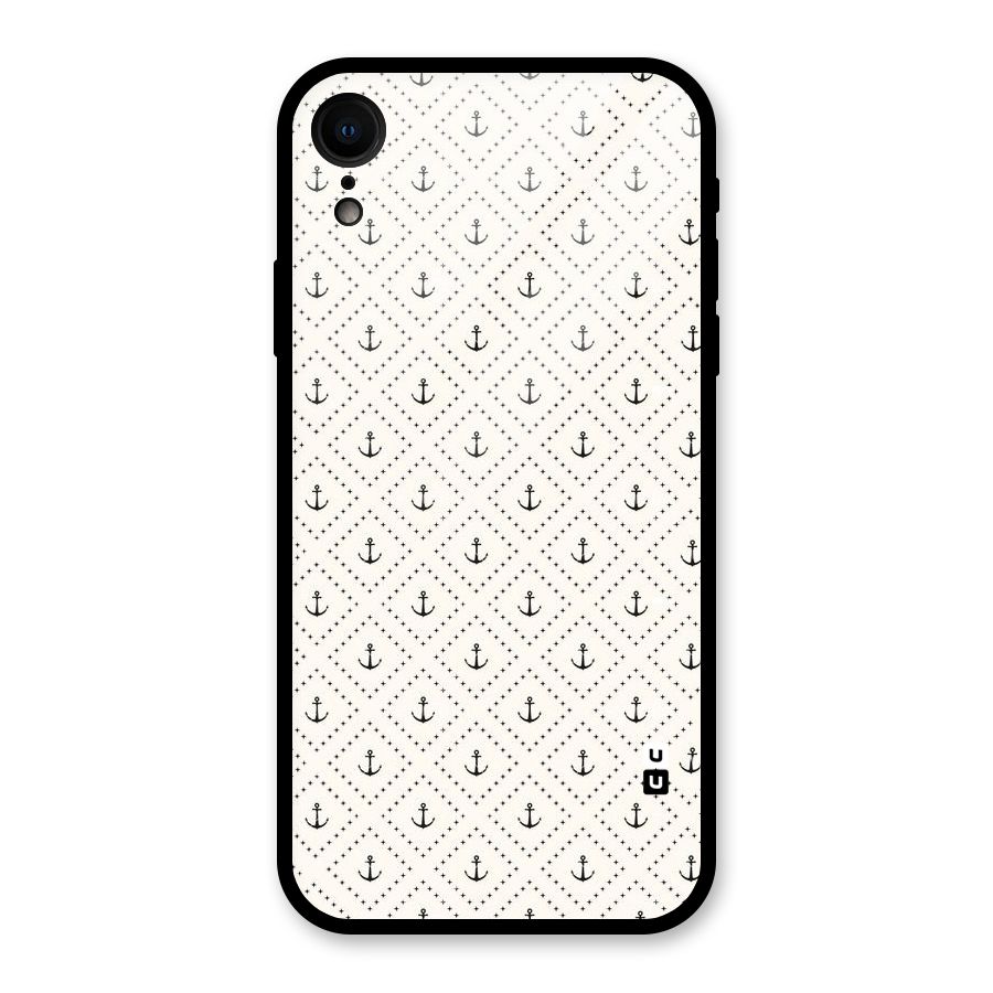 Diamond Anchor Design Glass Back Case for XR