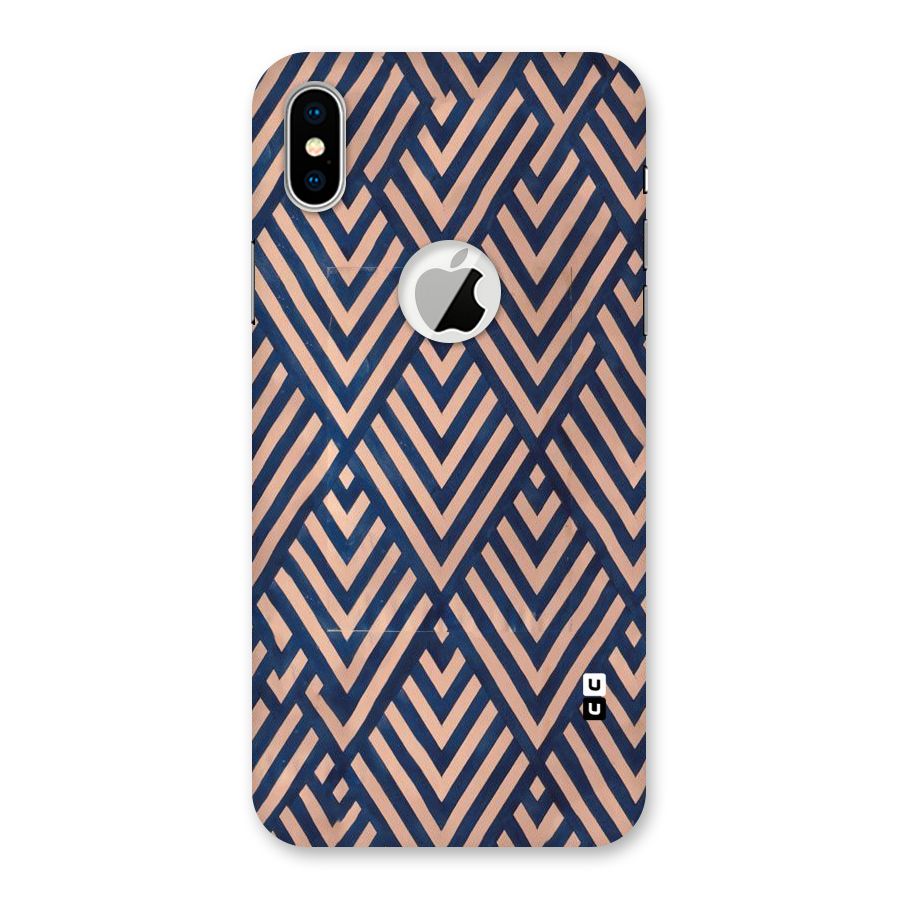Diamond Blues Back Case for iPhone X Logo Cut