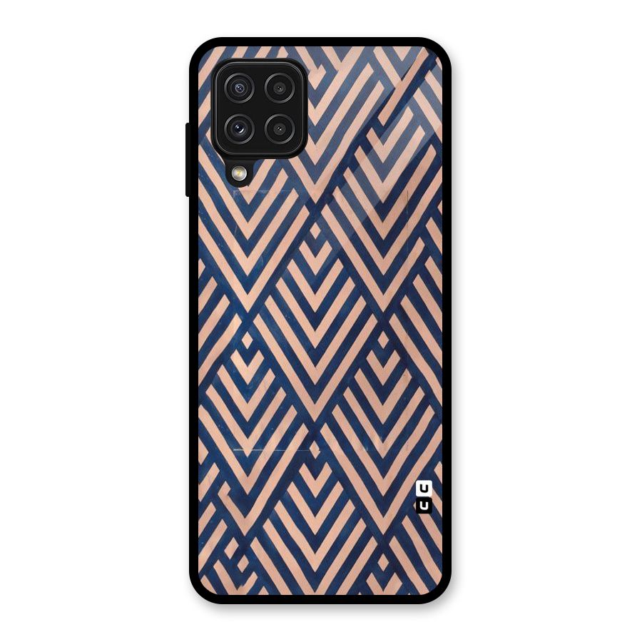 Diamond Blues Glass Back Case for Galaxy A22 4G