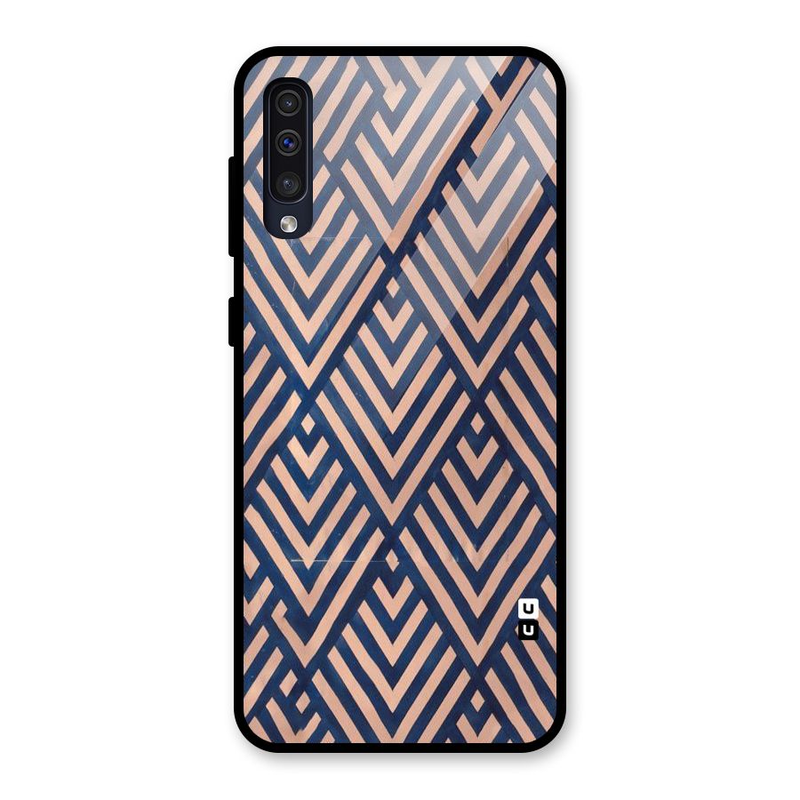 Diamond Blues Glass Back Case for Galaxy A50
