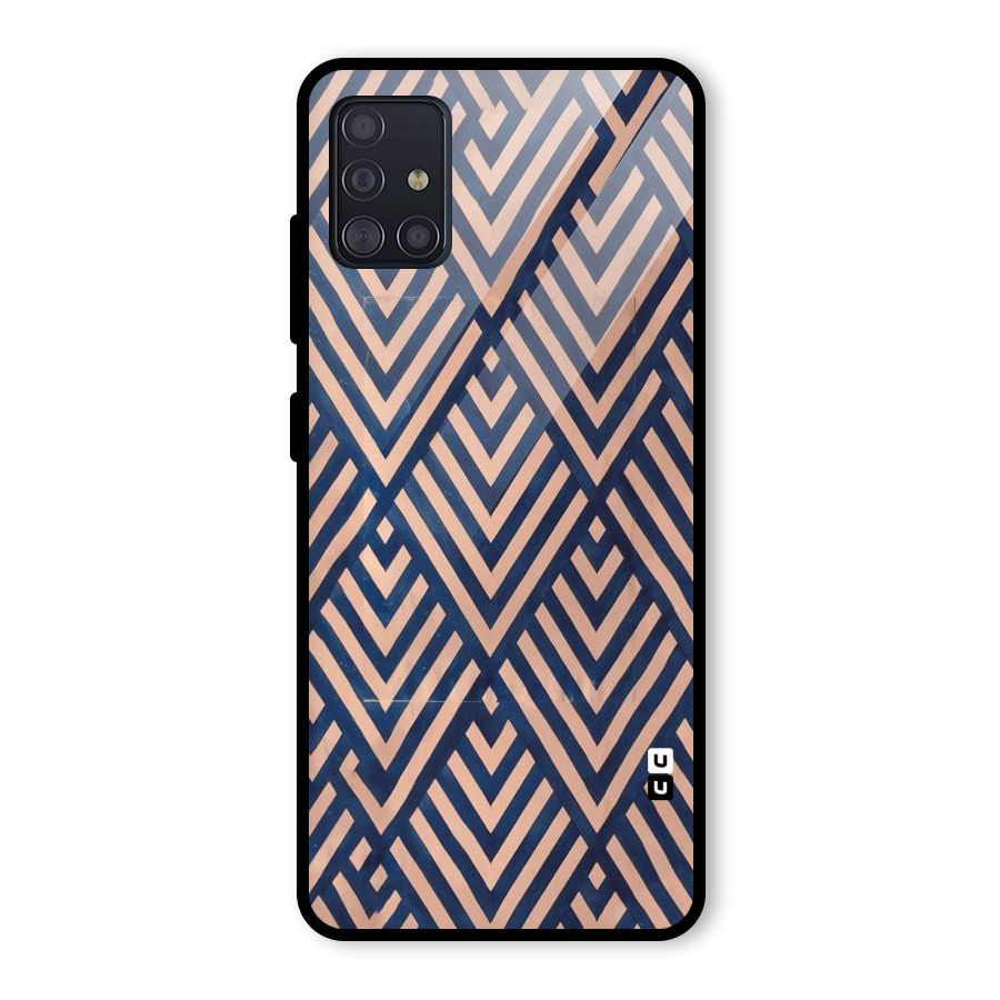 Diamond Blues Glass Back Case for Galaxy A51