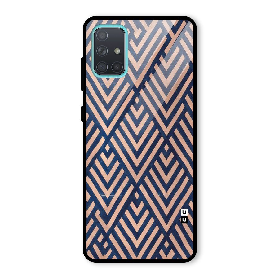 Diamond Blues Glass Back Case for Galaxy A71
