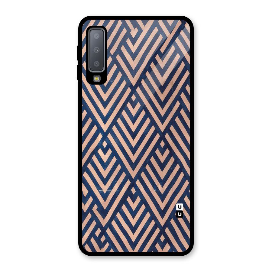 Diamond Blues Glass Back Case for Galaxy A7 (2018)