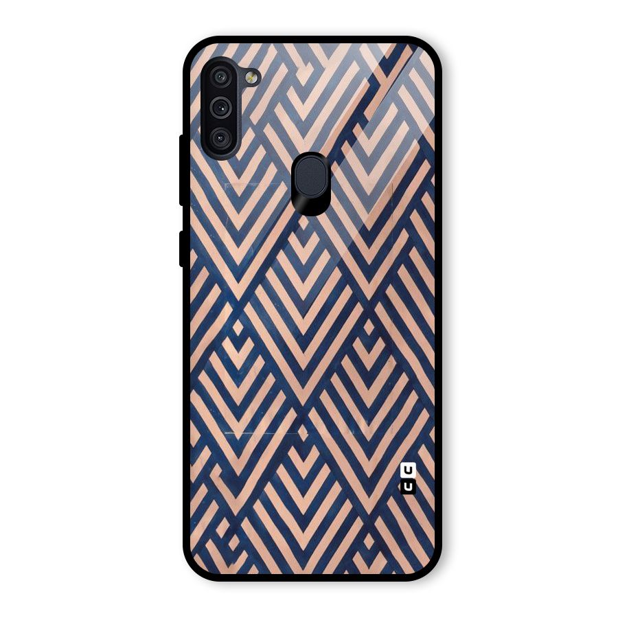 Diamond Blues Glass Back Case for Galaxy M11