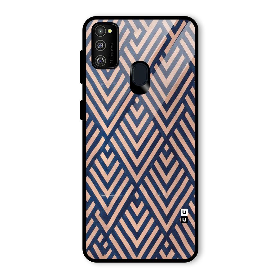 Diamond Blues Glass Back Case for Galaxy M30s