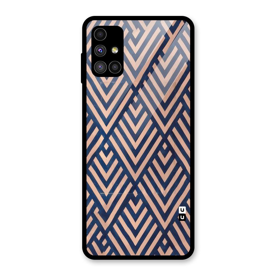 Diamond Blues Glass Back Case for Galaxy M51