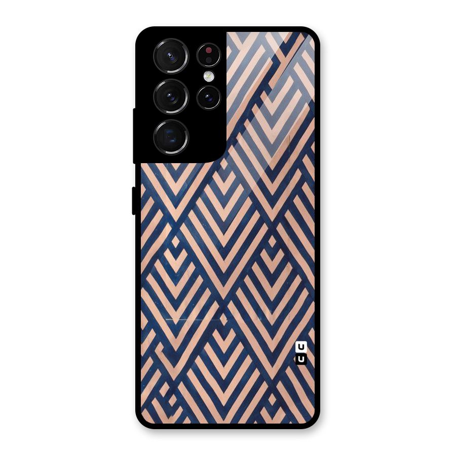 Diamond Blues Glass Back Case for Galaxy S21 Ultra 5G