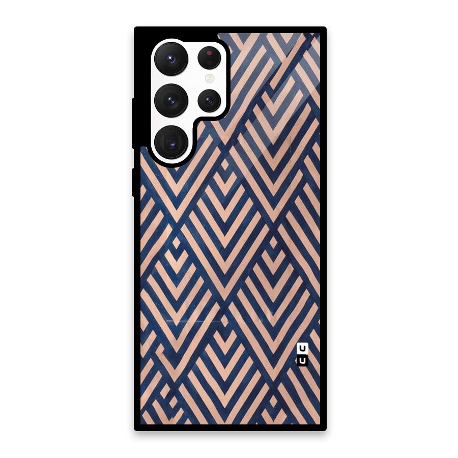 Diamond Blues Glass Back Case for Galaxy S22 Ultra 5G