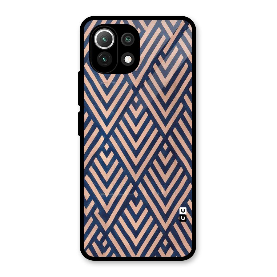 Diamond Blues Glass Back Case for Mi 11 Lite