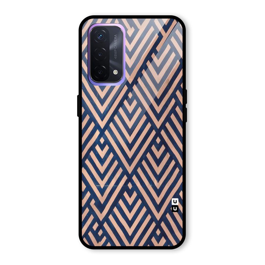 Diamond Blues Glass Back Case for Oppo A74 5G