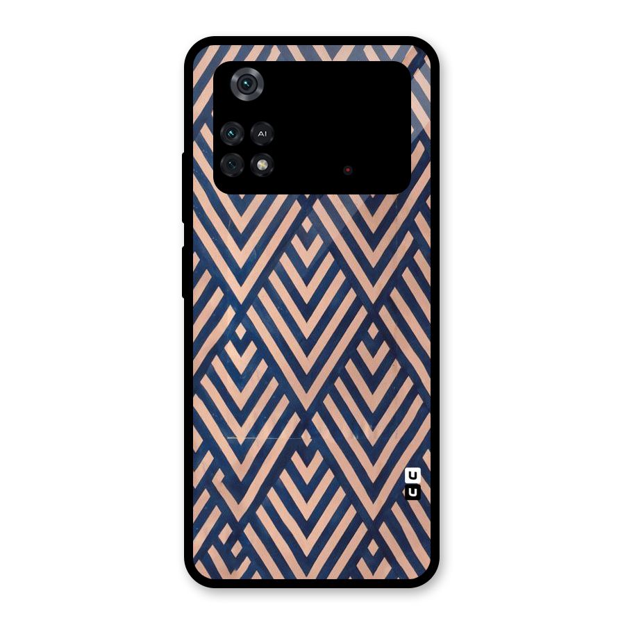 Diamond Blues Glass Back Case for Poco M4 Pro 4G