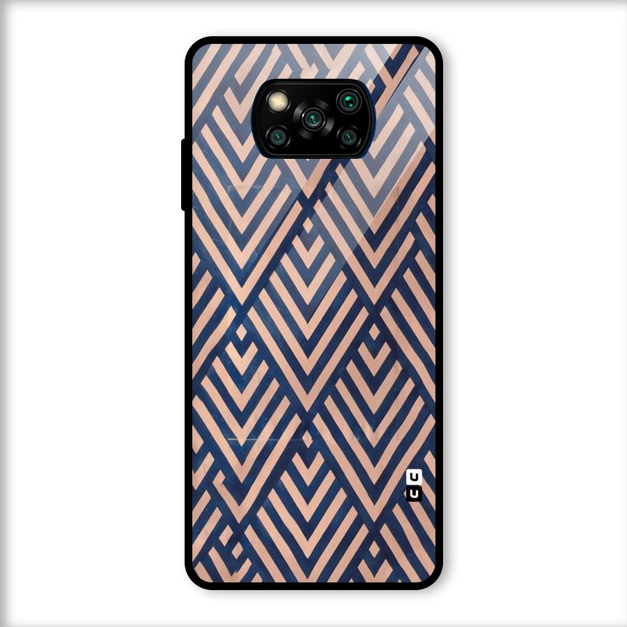 Diamond Blues Glass Back Case for Poco X3