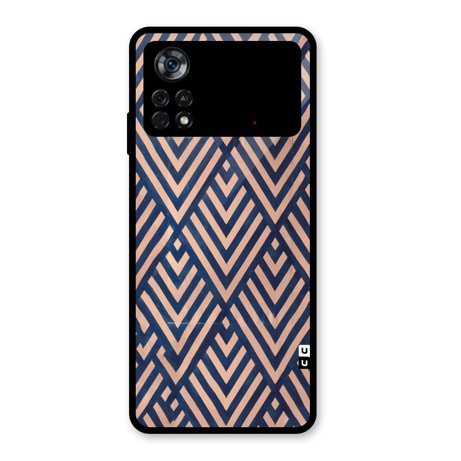 Diamond Blues Glass Back Case for Poco X4 Pro 5G