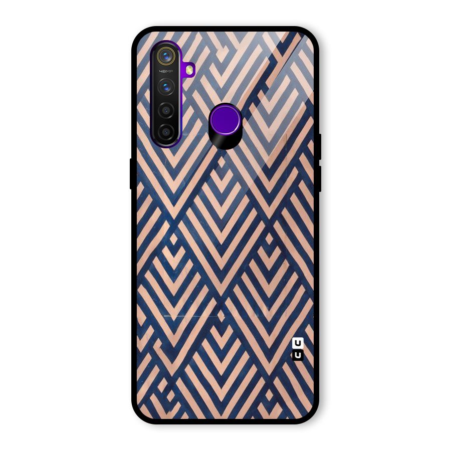 Diamond Blues Glass Back Case for Realme 5 Pro
