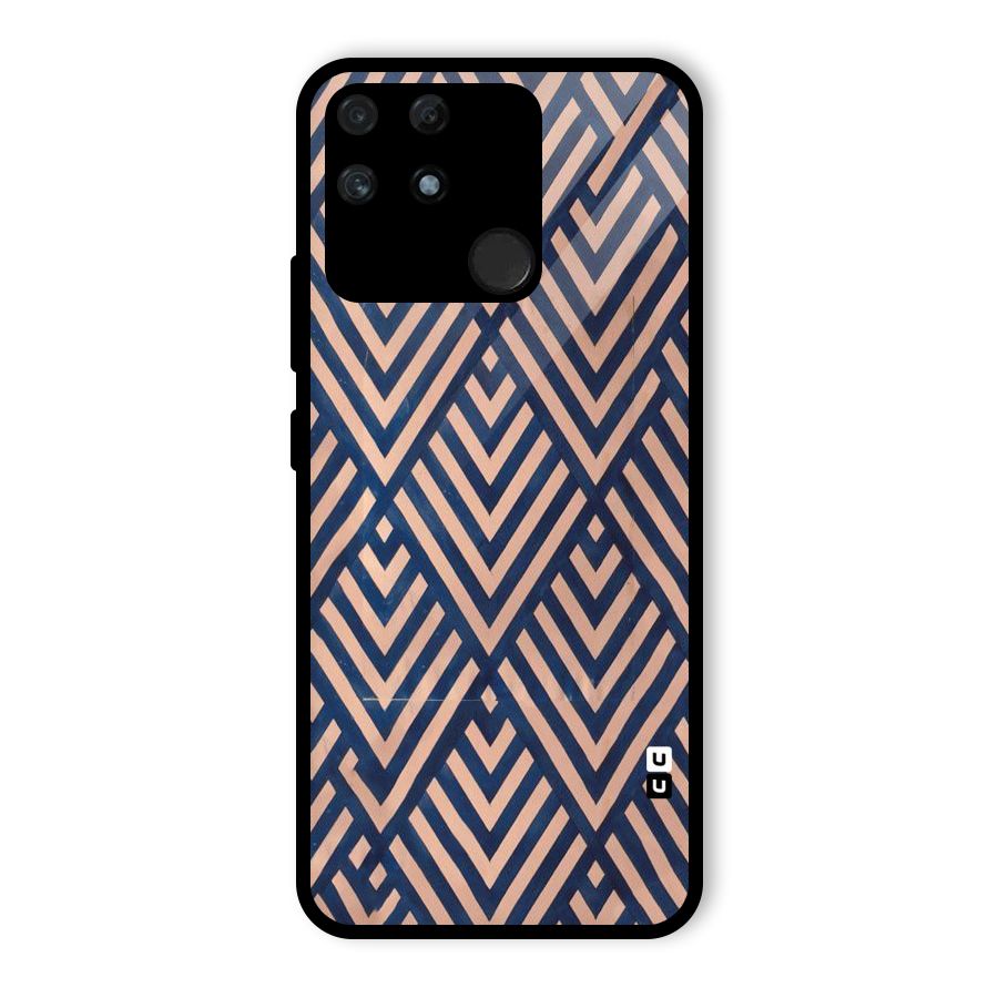 Diamond Blues Glass Back Case for Realme Narzo 50A