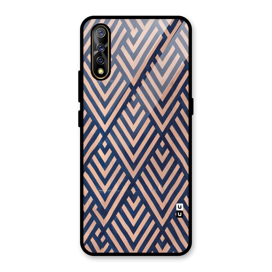 Diamond Blues Glass Back Case for Vivo S1